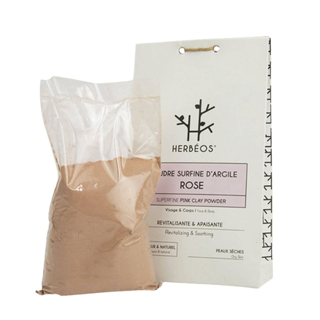 HERBÉOS™ | Argile Rose Surfine Pour Peaux Sèches 200 gr