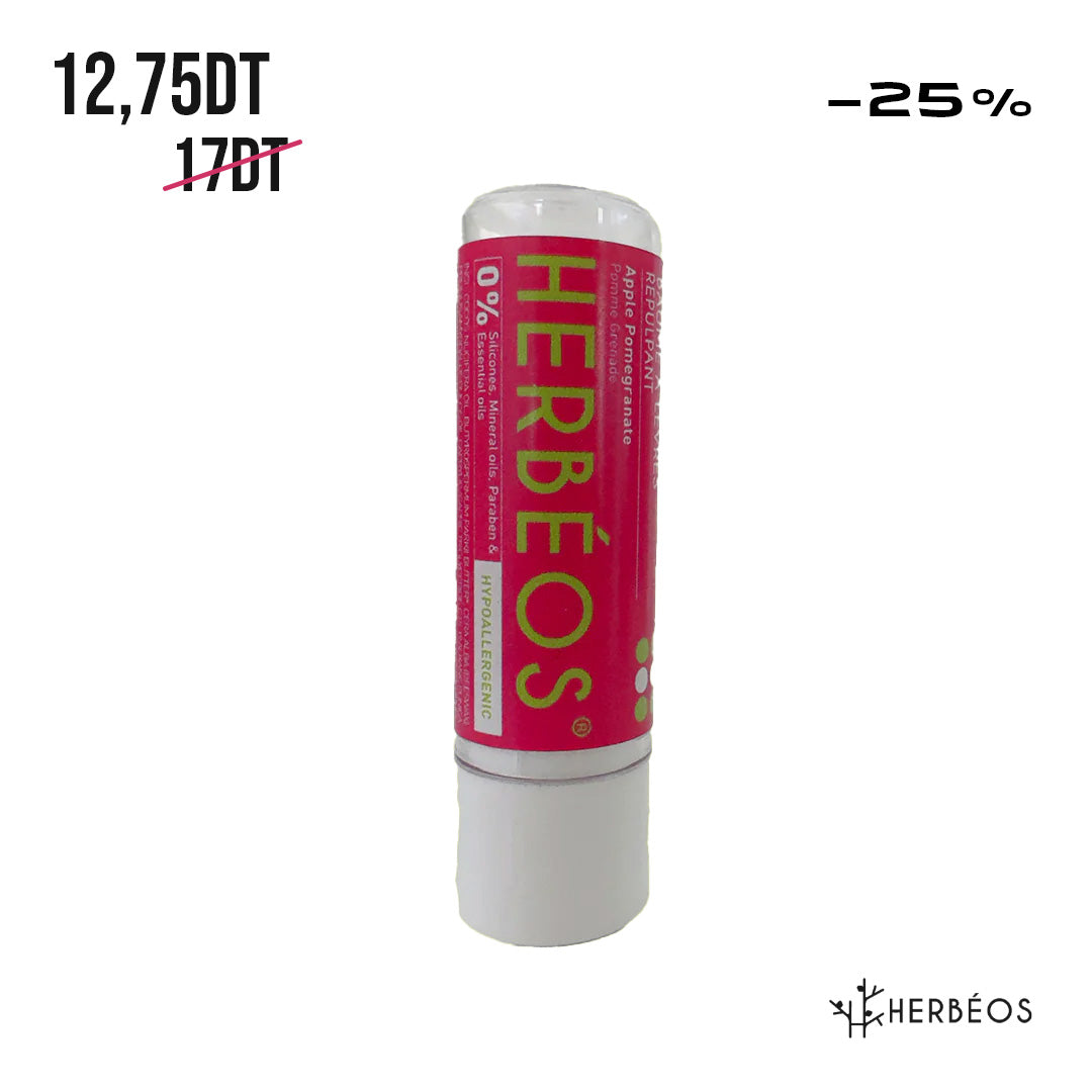 HERBÉOS™ | Baume à lèvres Repulpant Pomme Grenade