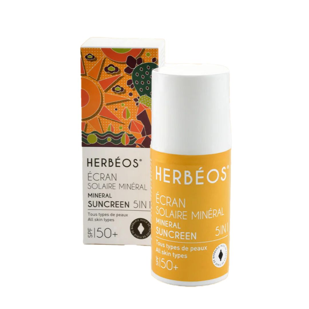 HERBÉOS™ | Écran Solaire Minéral 5 en 1 SPF 50+ 40 ml