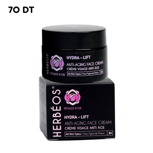 HERBÉOS™ | Hydra Lift – Crème Visage Anti-Âge Pétales d'Or 50 ml