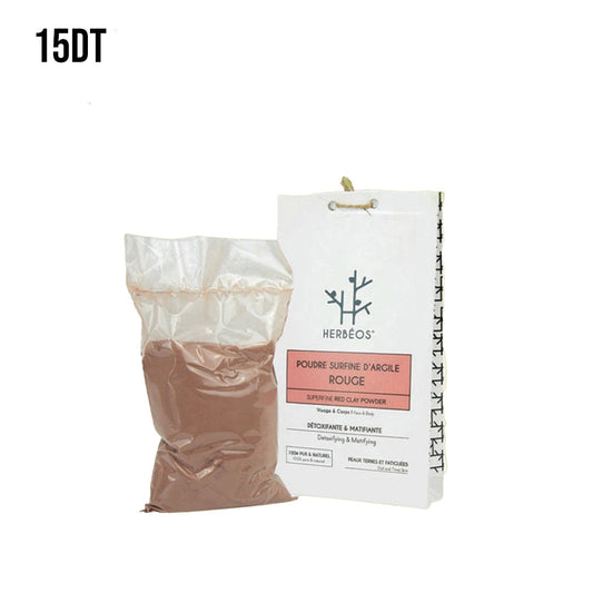 HERBÉOS™ | Argile Rouge Surfine Pour Ternes et Fatiguées 200 gr