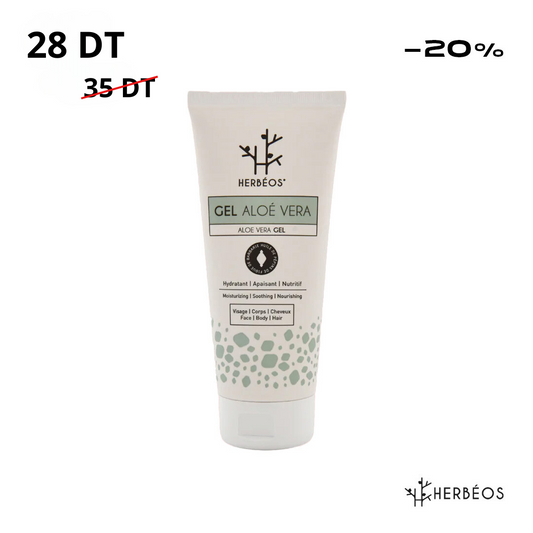 HERBÉOS™ | Gel Aloé Vera à L'huile De Pépins De Figue De Barbarie & au collagène marin 200 ml