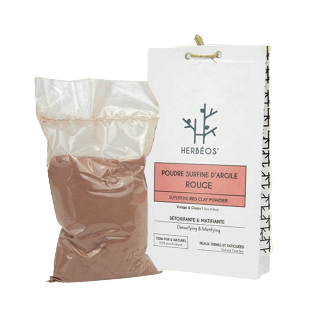 HERBÉOS™ | Argile Rouge Surfine Pour Ternes et Fatiguées 200 gr