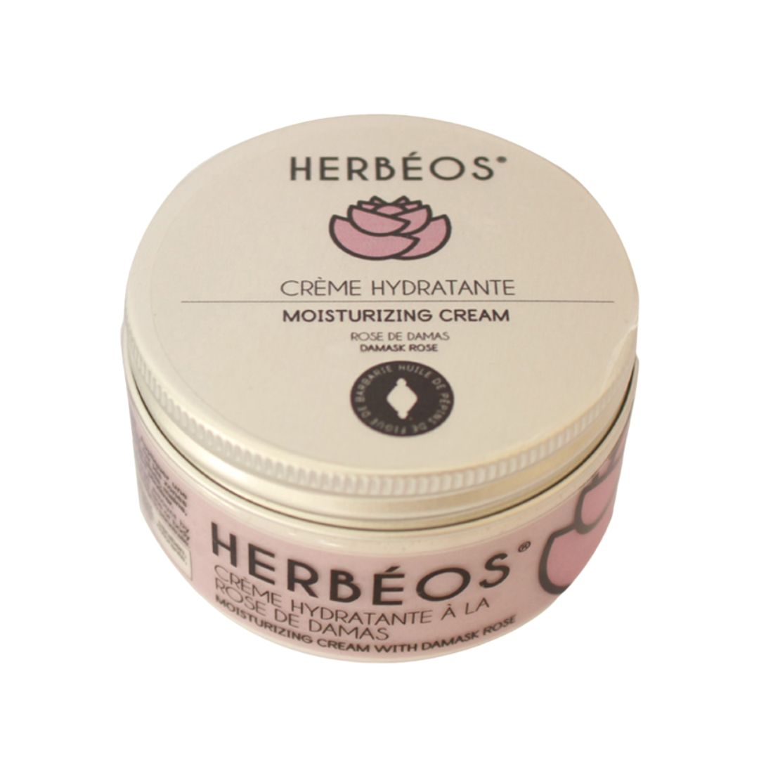 HERBÉOS™ | Crème Hydratante Corps & Mains & Pieds À La Rose De Damas 100 ml