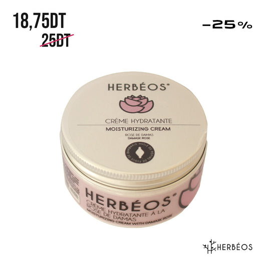 HERBÉOS™ | Crème Hydratante Corps & Mains & Pieds À La Rose De Damas 100 ml