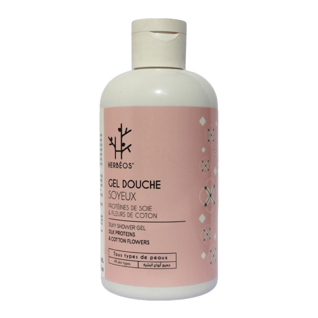 HERBÉOS™ | Gel Douche Soyeux Collagène & Fleurs de Coton 250 ml