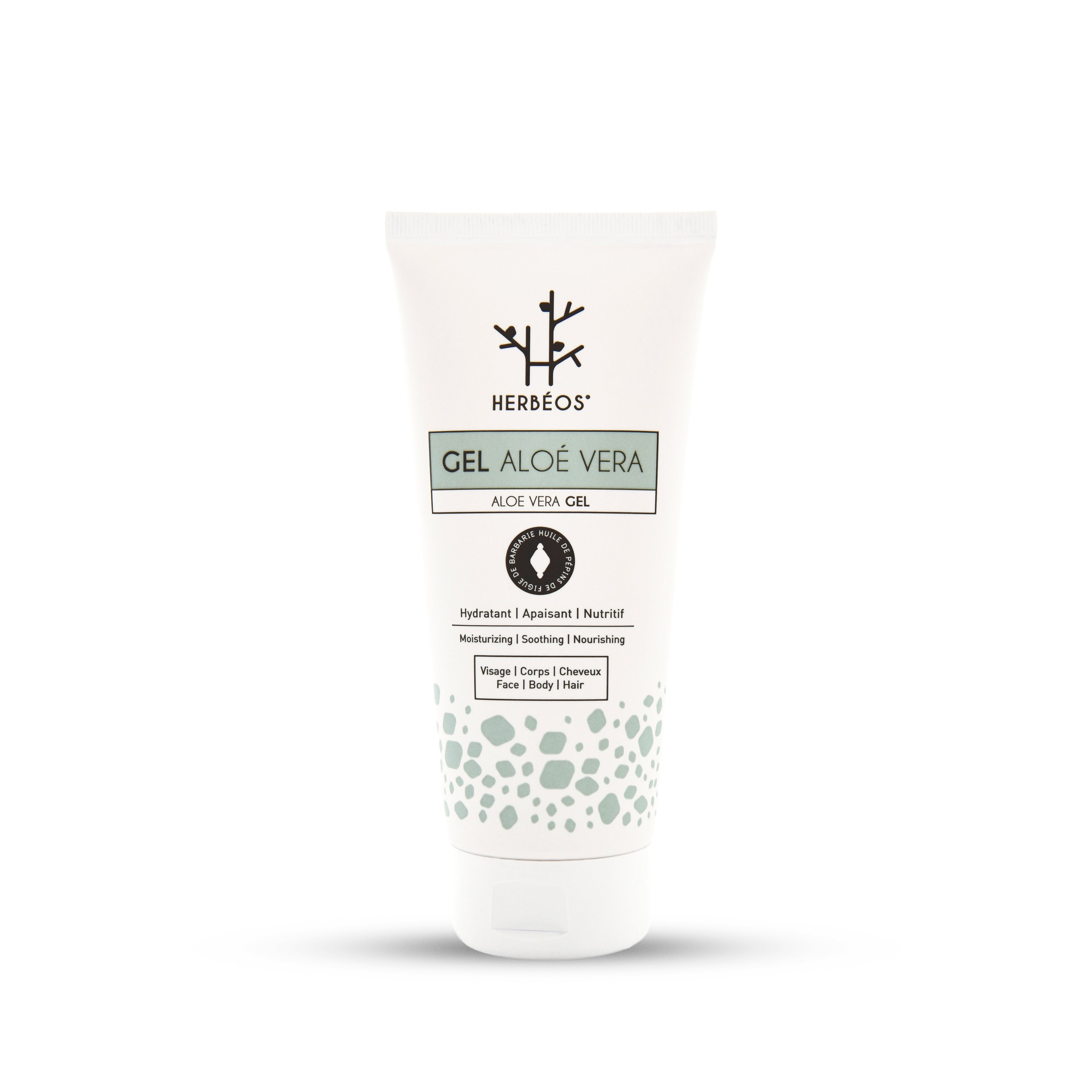 HERBÉOS™ | Gel Aloé Vera à L'huile De Pépins De Figue De Barbarie & au collagène marin 200 ml