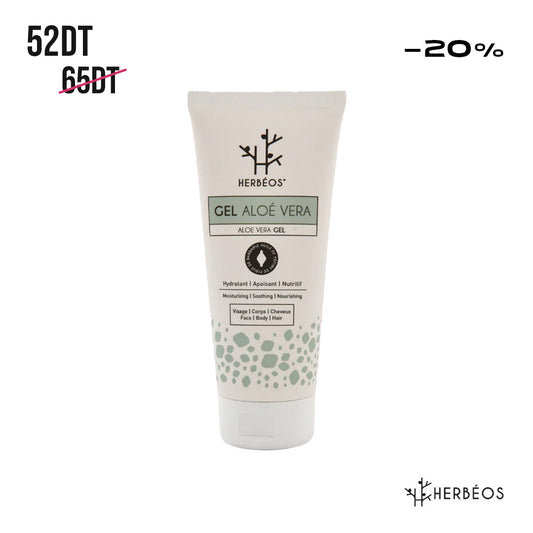 HERBÉOS™ | Gel Aloé Vera à L'huile De Pépins De Figue De Barbarie & au collagène marin 200 ml