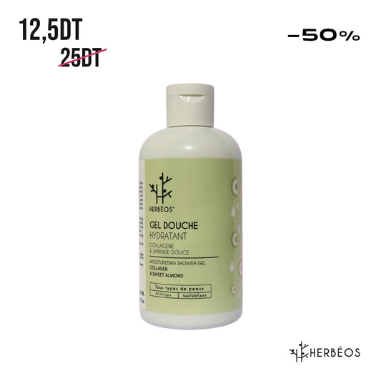 HERBÉOS™ | Gel Douche Hydratant Collagène & Amande 250 ml