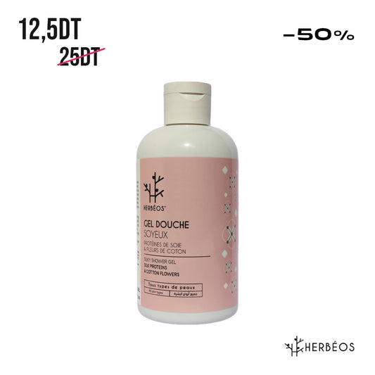 HERBÉOS™ | Gel Douche Soyeux Collagène & Fleurs de Coton 250 ml