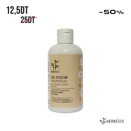 HERBÉOS™ | Gel Douche Sublimateur Collagène & Manoï & Coco 250 ml