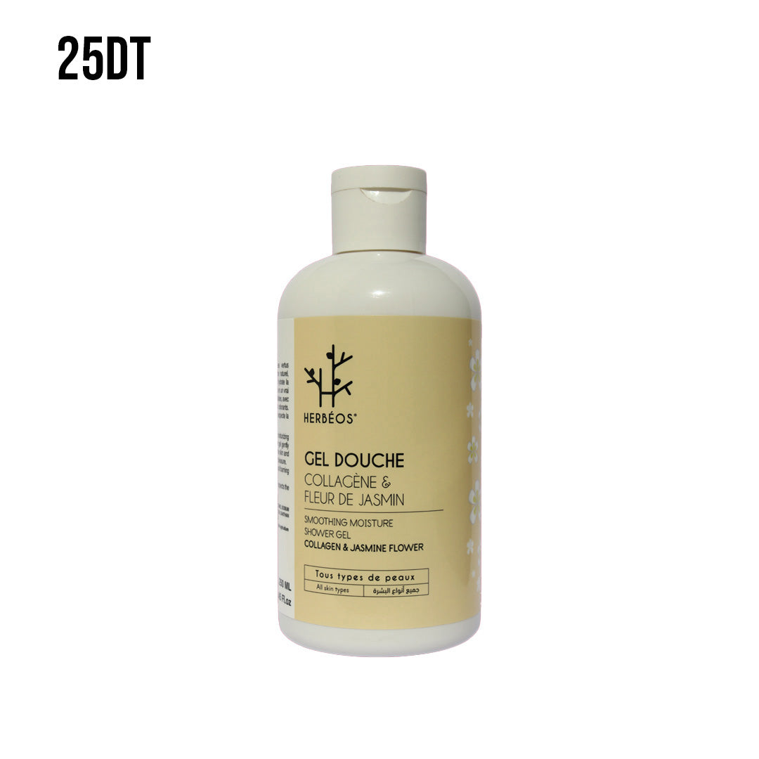 HERBÉOS™ | Gel Douche Velours Collagène Fleurs de Jasmin 250 ml