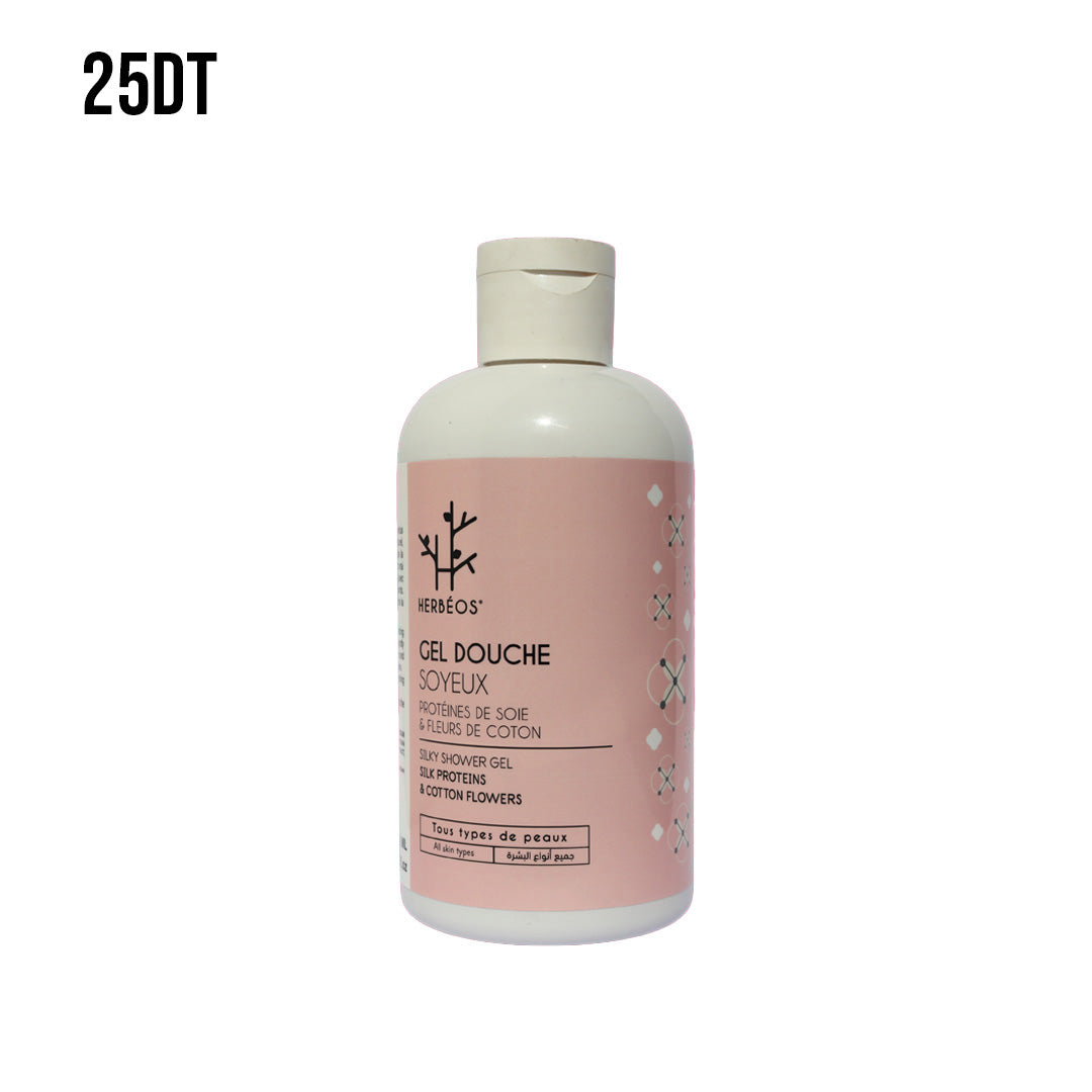 HERBÉOS™ | Gel Douche Soyeux Collagène & Fleurs de Coton 250 ml