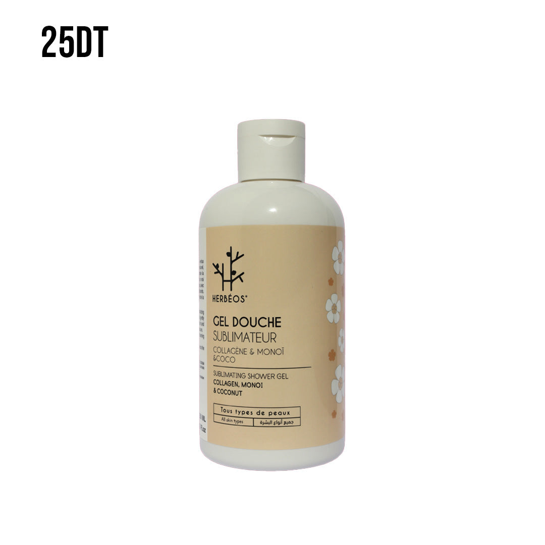 HERBÉOS™ | Gel Douche Sublimateur Collagène & Manoï & Coco 250 ml