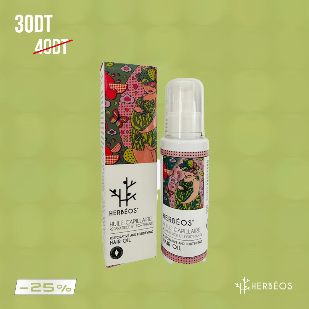 HERBÉOS™ | Huile Capillaire Réparatrice & Fortifiante 100 ml [Femmes Enceintes & Allaitantes]