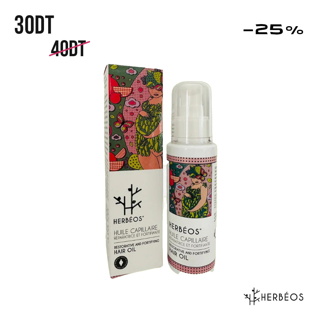 HERBÉOS™ | Huile Capillaire Réparatrice & Fortifiante 100 ml [Femmes Enceintes & Allaitantes]