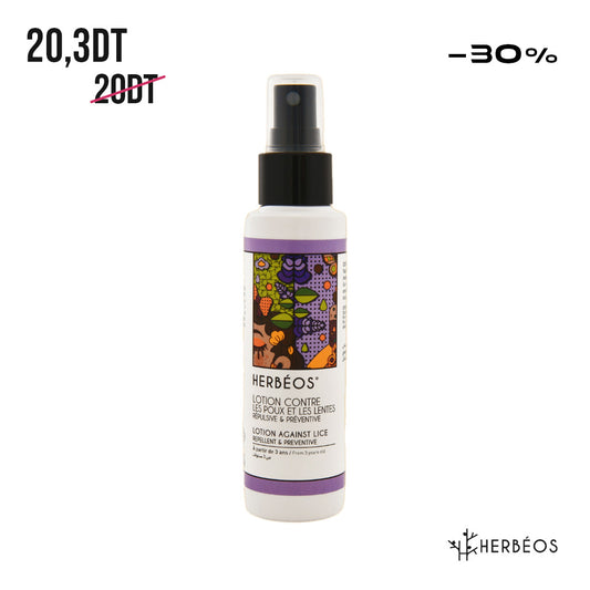 HERBÉOS™ | Lotion Répulsive et Préventive contre les Poux et les Lentes 100 ml