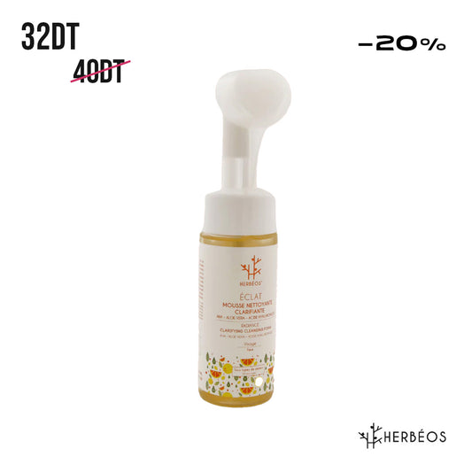 HERBÉOS™ | Mousse Nettoyante Clarifiante Éclat 170 ml