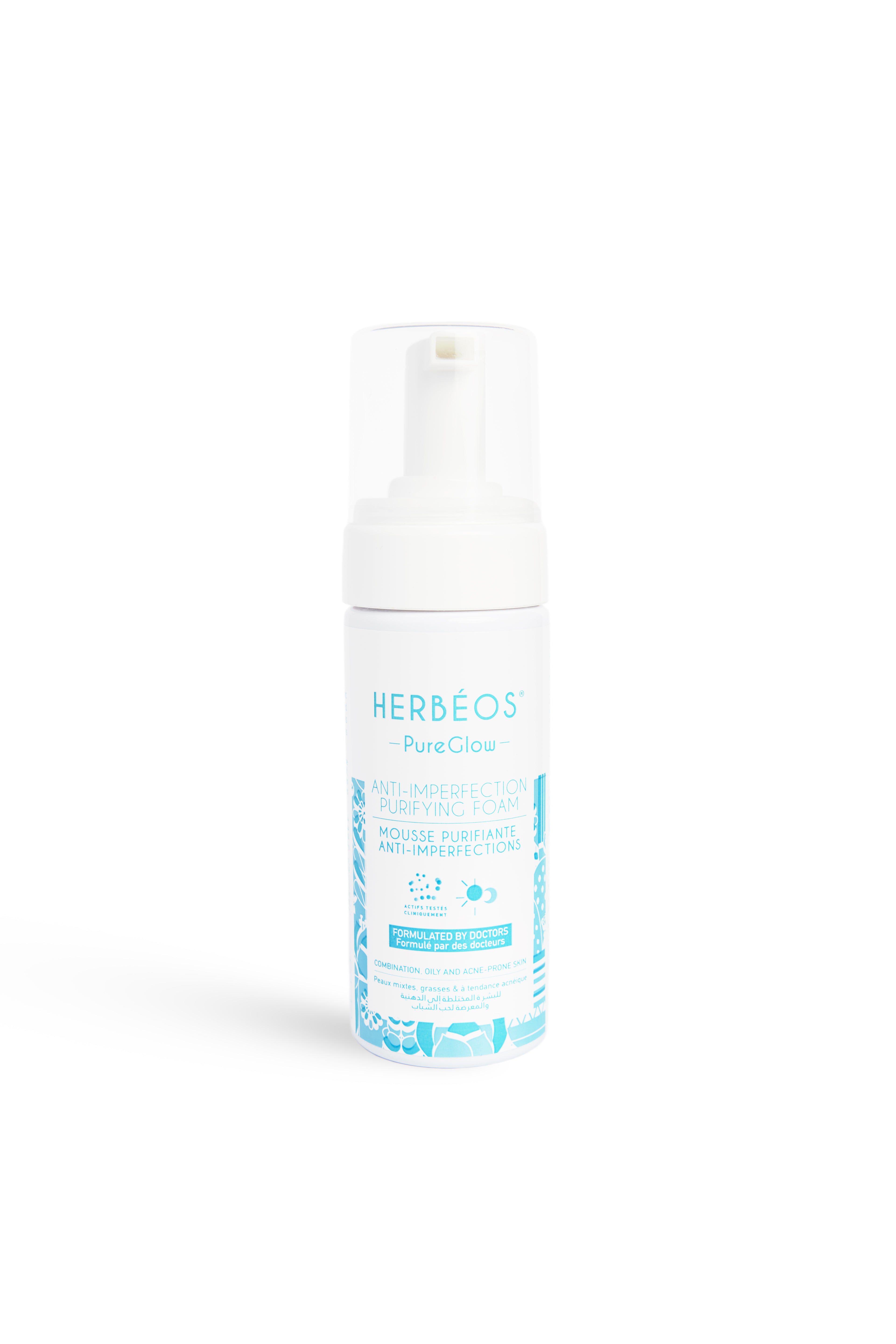 HERBÉOS™ |  Mousse nettoyante purifiante Anti-imperfections 150 ml Pure Glow
