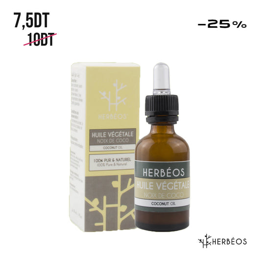 HERBÉOS™ | Huile De Noix De Coco 30 ml (Flacon à pipette)