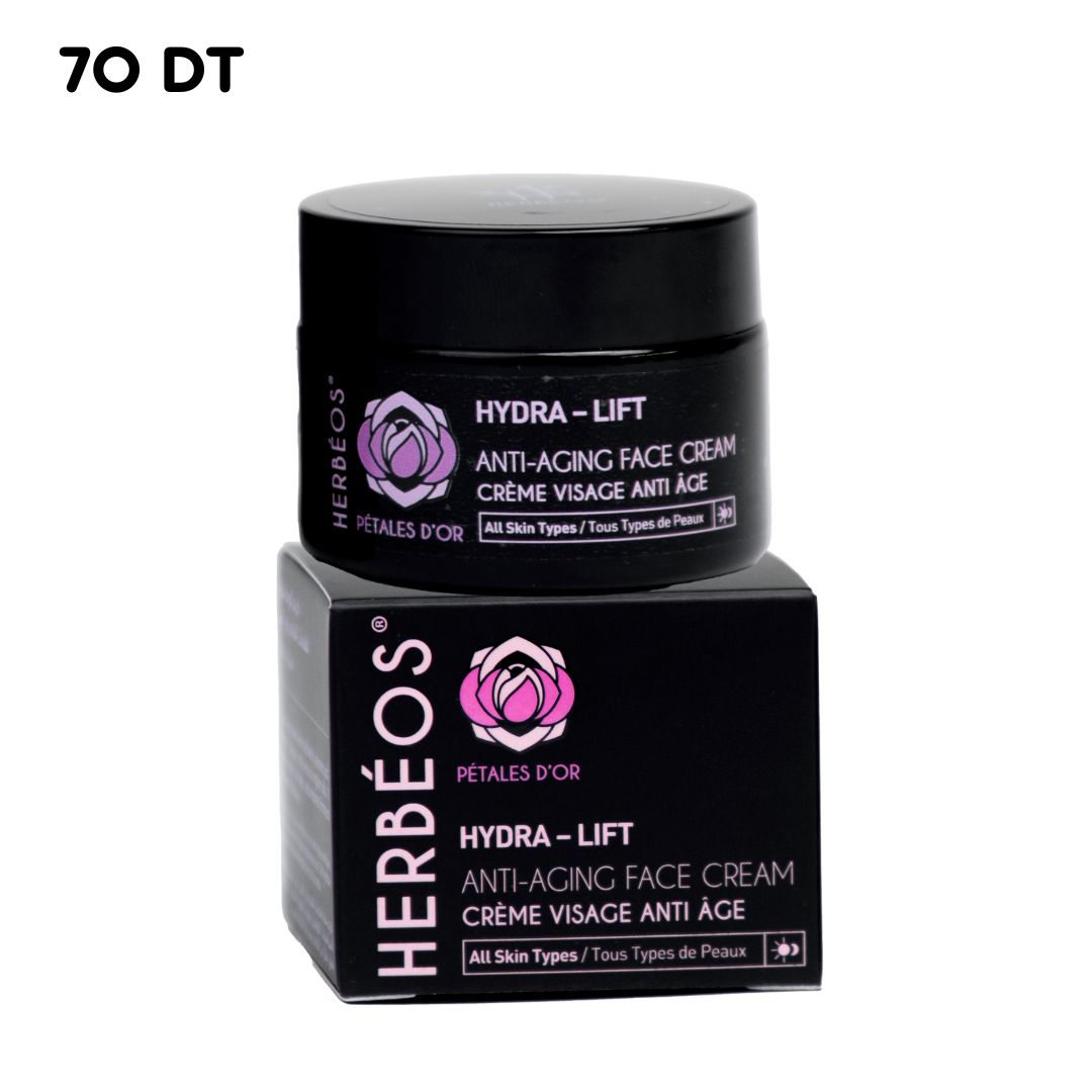 HERBÉOS™ | Hydra Lift – Crème Visage Anti-Âge Pétales d'Or 50 ml