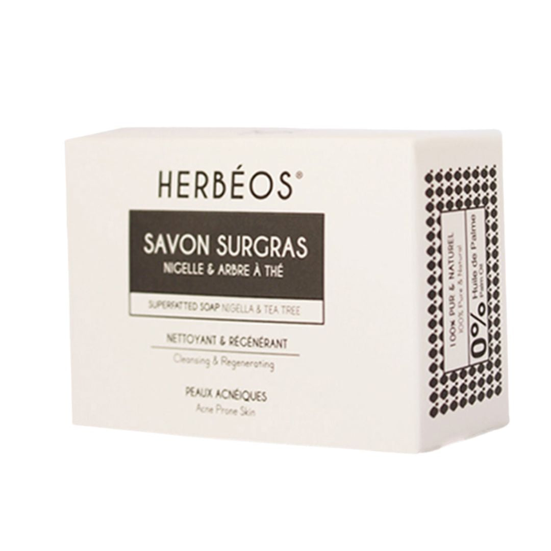 HERBÉOS™ | Savon Surgras Nettoyant Régénérant Peaux Acnéique 100 gr