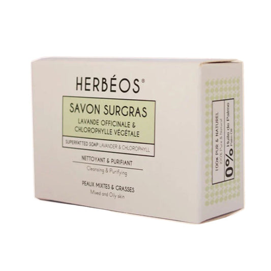 HERBÉOS™ | Savon Surgras Nettoyant Purifiant Peaux Mixtes à Grasses 100 gr