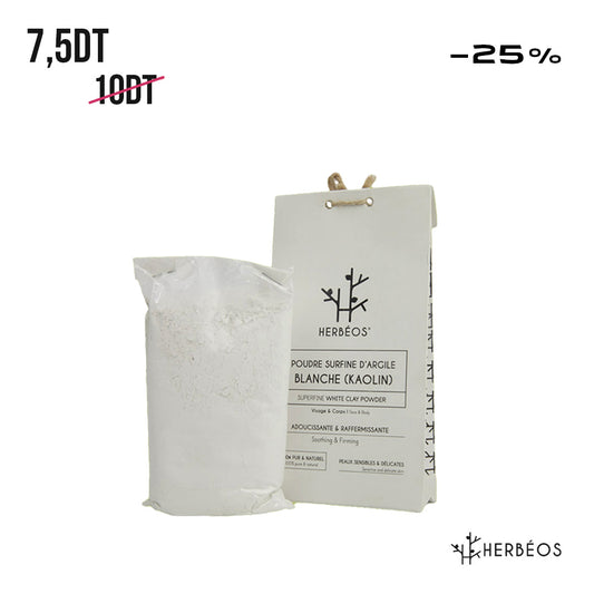 HERBÉOS™ | Argile Blanche Surfine Pour Peaux Sensibles 100 gr