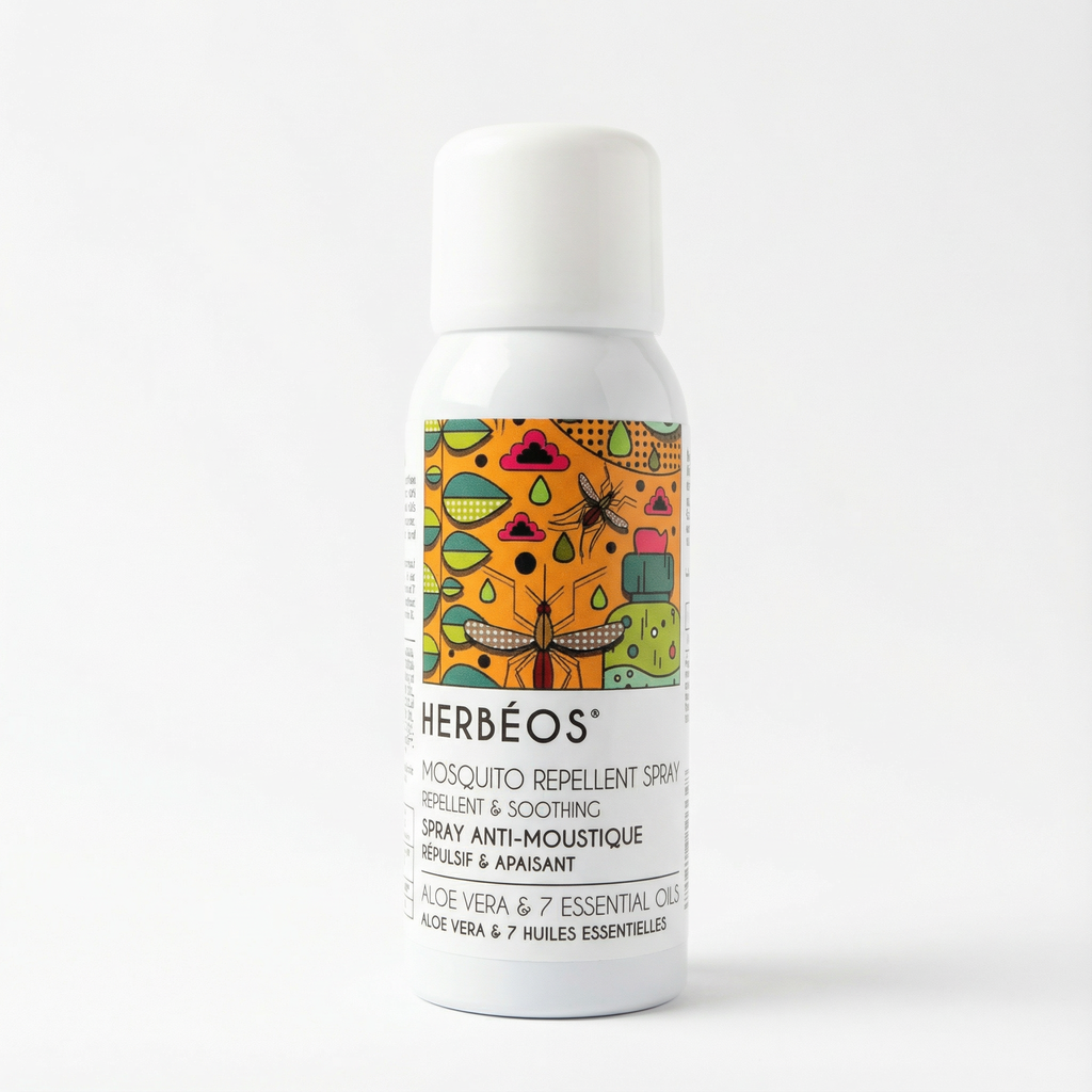 Flacon spray Anti-Moustique Répulsif & Apaisant corps Herbéos 100 ml