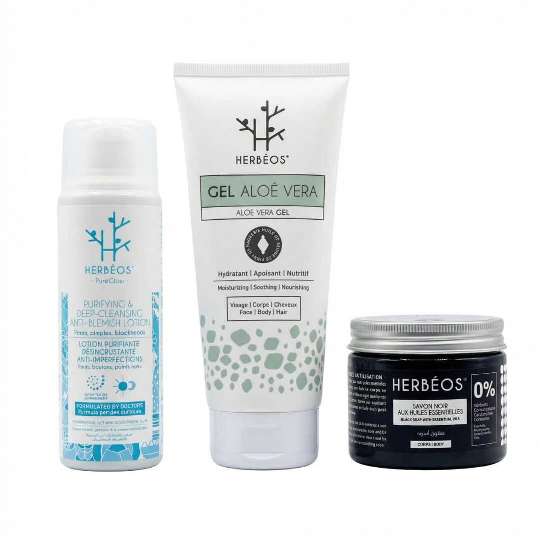 HERBÉOS™ | Kit Dos Net - Routine Purifiante 3 Étapes