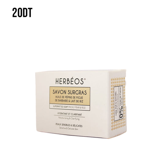 HERBÉOS™ | Savon Surgras Nettoyant Hydratant Peaux Sensibles 100 gr