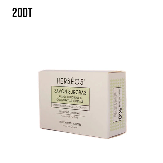 HERBÉOS™ | Savon Surgras Nettoyant Purifiant Peaux Mixtes à Grasses 100 gr